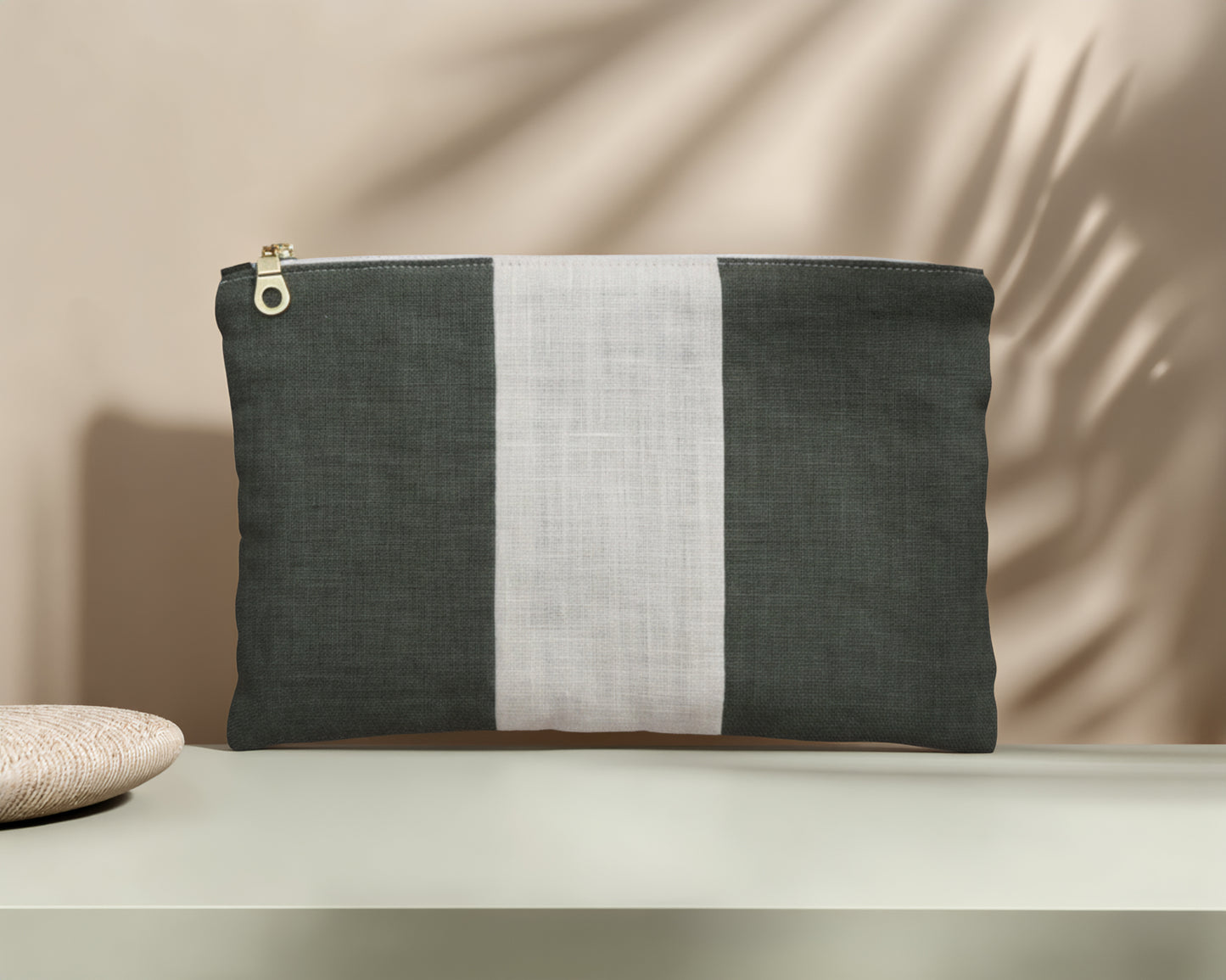 Atelier Magnolia Camellia Linen Pouch — Sage