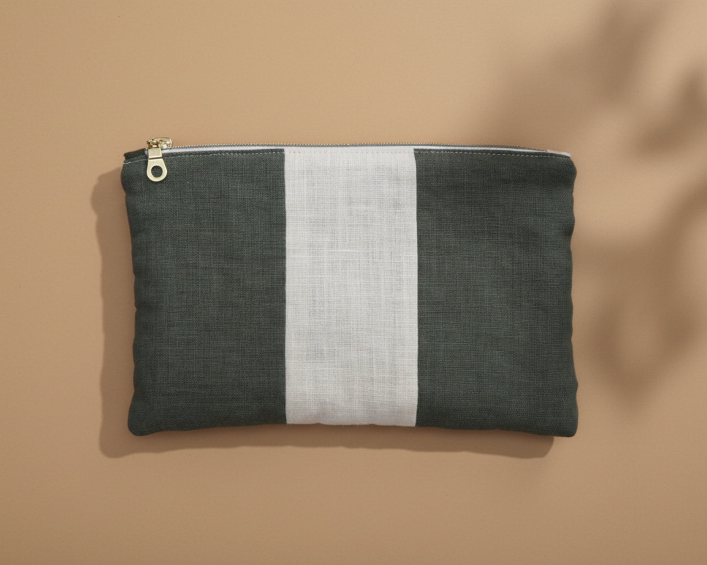 Atelier Magnolia Camellia Linen Pouch — Sage