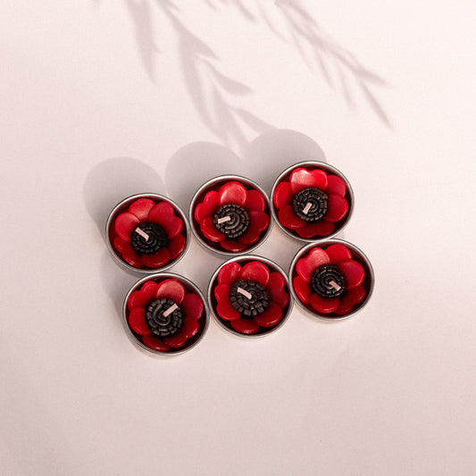 Red Poppy Scented Tealight Set