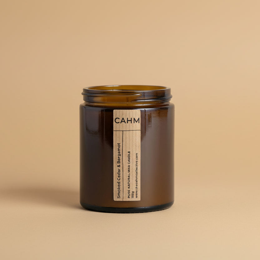 Smoked Cedar & Bergamot Amber Jar Candle