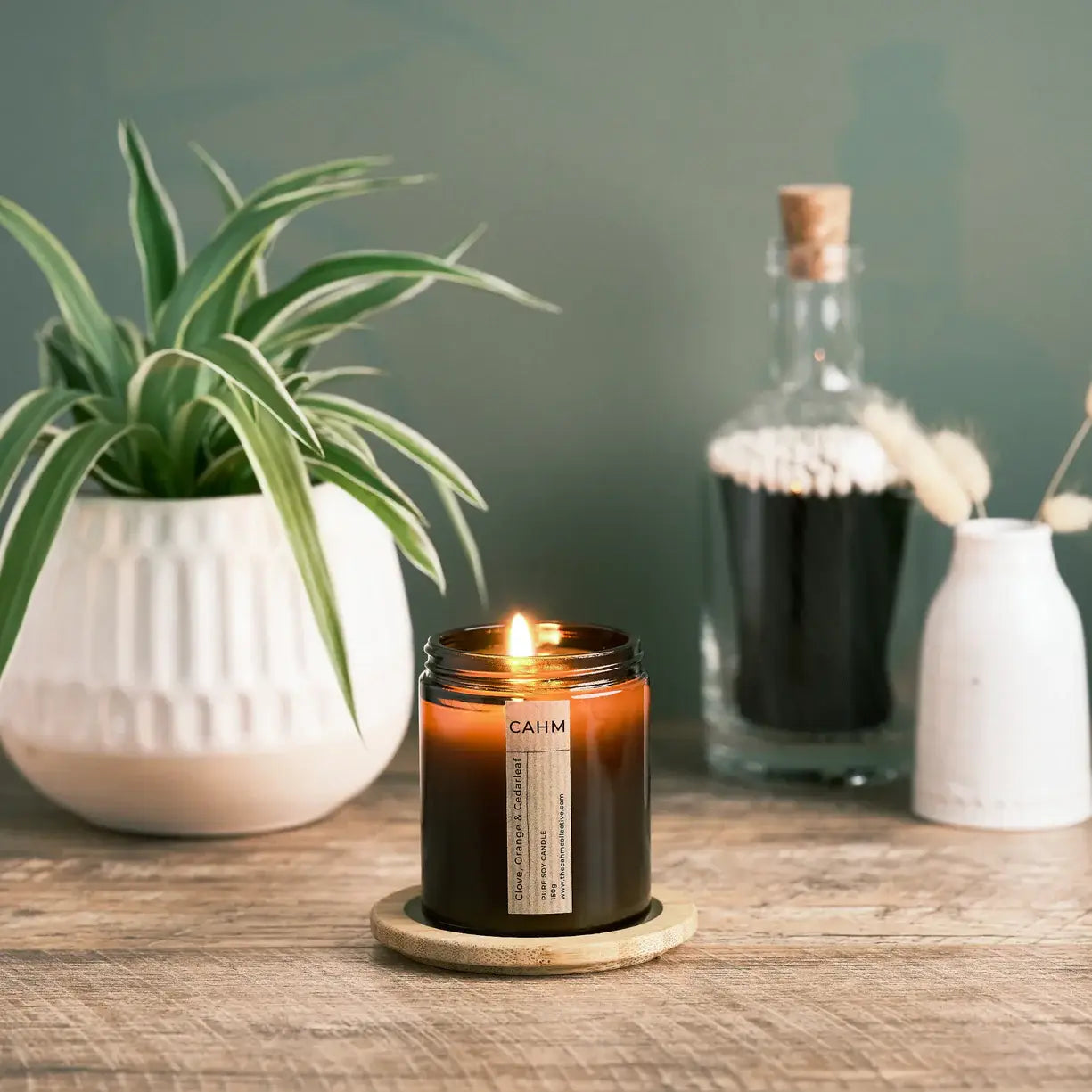 Smoked Cedar & Bergamot Amber Jar Candle